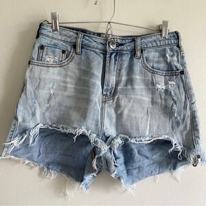 ONE Teaspoon Legend Revolve  Distressed Jean Short 100% Cotton High Rise Size 27